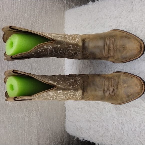 TWISTED X Brown Leather Fancy Stitched Almond Toe Western Performance Boot - Picture 3 of 16